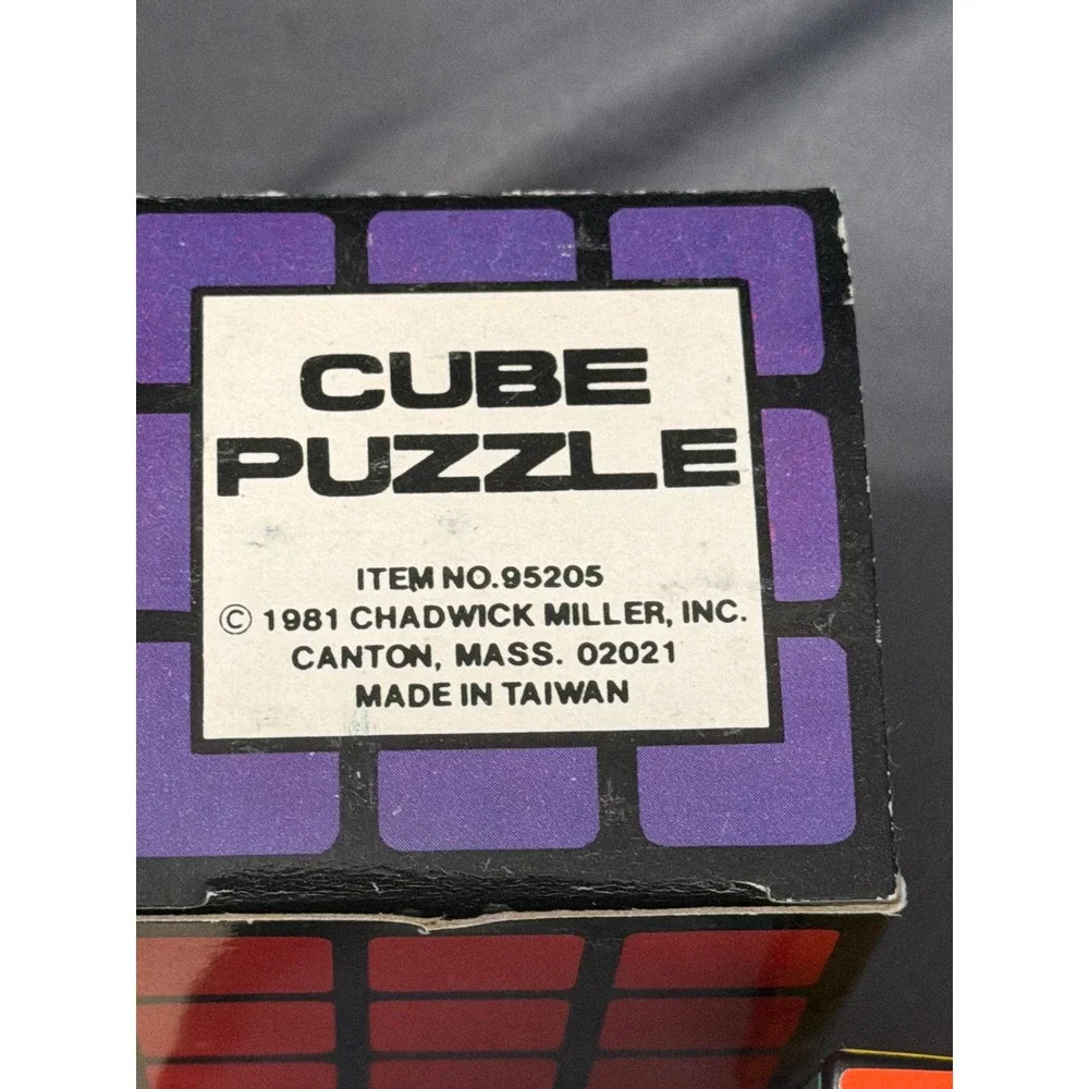 Vintage 1981 Chadwick Miller Cube Puzzle 3x3 Logic Toy Boxed Item 95205 Retro